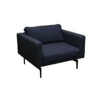 Relaxed Used Club Chair, Blue Dot Pattern