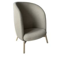 Halle Nest Egg Lounge Chair by Hightower (Tan/Wood)