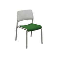 Spark Used Stack Chair, Gray and Green