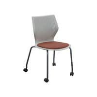 Used MultiGeneration Armless Mobile Chair, Orange and Off-White