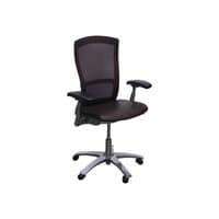 Life Used Mesh Back Task Chair, Brown PU Leather Seat