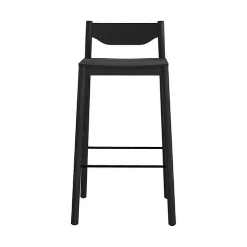 Tangerine Stool with back Black