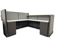 ReNewed Herman Miller AO2 Cubicle with Reception Top (6'W x 6'D x 47/39"H)