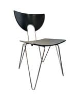 Kusch & Co Mikado 1800 Stackable Side Chairs by Walter Leeman, Half Moon Back