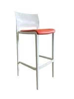 Bakhita Stool with cushion by Gaber (White/Orange)