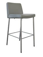 Hon Flock Bar Height Stool (Grey/Silver)