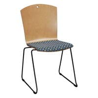'Marquette' Cushion Wood Stacking Chair