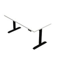 Mid-HAT Height Adjustable Table, 30X60, white top-black base