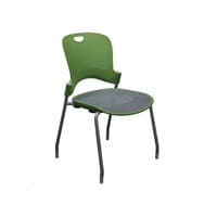Herman Miller Caper Used Stack Chair w Light Gray Mesh Seat, Green