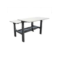 Used Adjustable Height Double Desk for 2, White