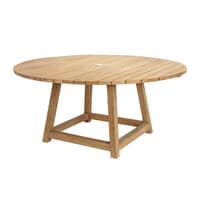 George Teak Round Dining Table 63"