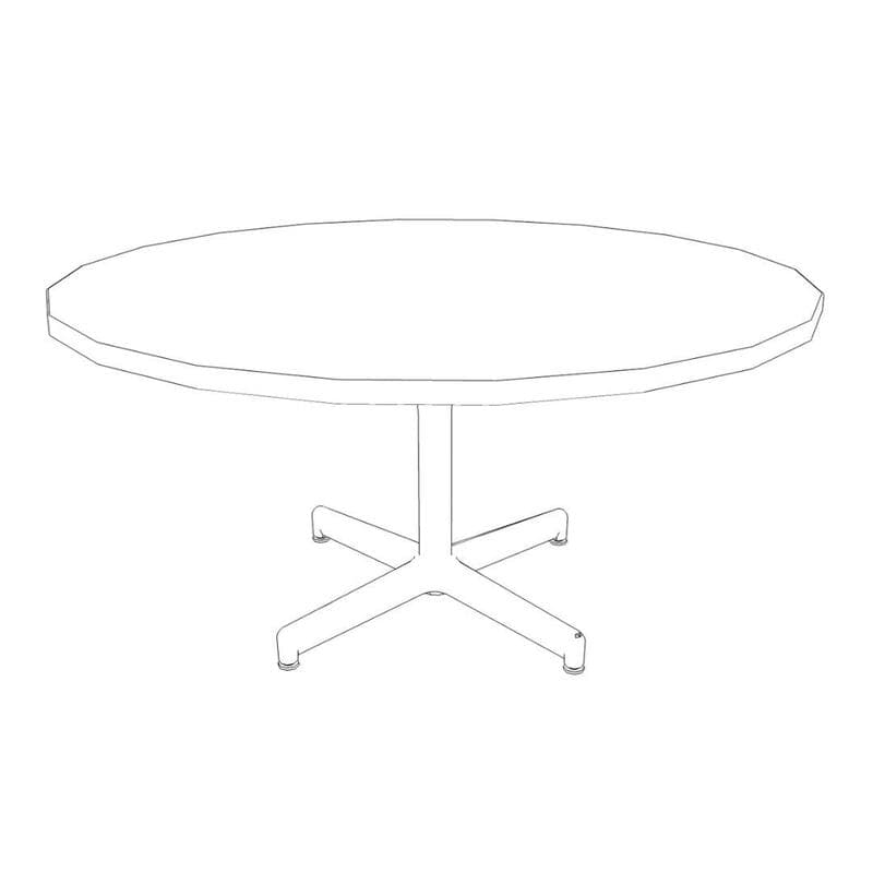 Round Table - X Base 24" dia x 20"H