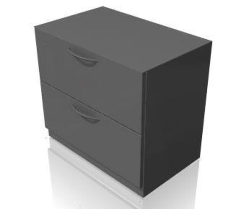 Universal; Lateral file, 2 drawers, Proud steel front, 18D x 30W x 28H