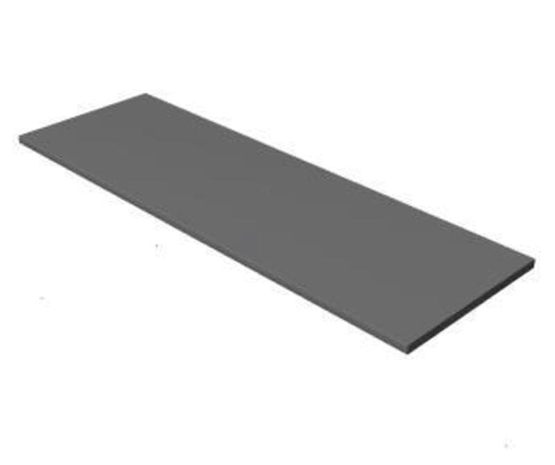 Worksurface-Straight, Plastic edge, Laminate, 1/2 cord drop, 23 1/2D x 72W