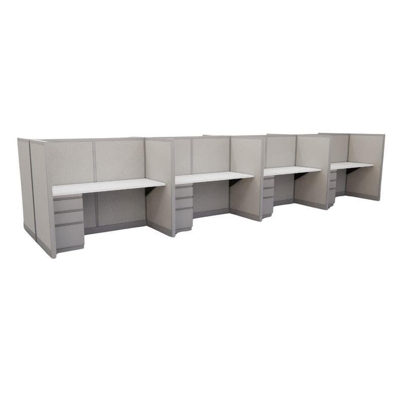 Remanufactured Avenir 53H Row of 8 Workstations