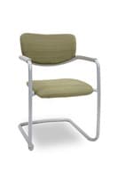Haworth Zody Sled Base Side Chair (Green Stripes)