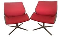 Pair of Dauphin 4+ Lounge Chair (Red)