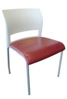 Premium Pre-Owned Steelcase Move Cafe Chair (Red Clay/Arctic White)