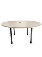 Grey 58" Round Table w/ Grommet