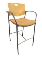 Stylex Welcome Stool (Maple/Chrome)