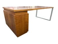 Cherry Veneer Straight Desk - 84" x 42"