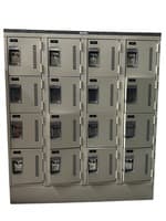 Four-Wide Six-Tier Locker (White)
