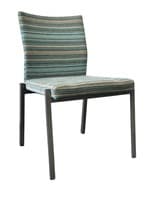 Encore Seating Lucent Guest Chair without Arms (Blue Pattern/Silver)