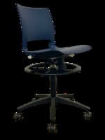 9to5 Seating Vox Task Stool Chair (Navy Blue/Black