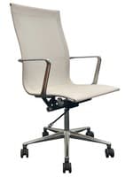 Woodstock Marketing Joan Contemporary White Mesh Office Chair (White/Chrome)