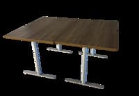 Safco Jurni Cafe Table (Walnut/Silver)