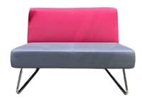 Encore Visor Public Loveseat (Two-tone/Chrome)