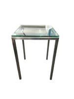 Glass Squared End Table - 18" x 18"