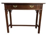 Councill Furniture Georgian Carved Banded Mahogany Console Table