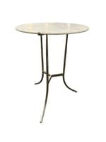 Cedric Hartman Mid Century Metal and Stone Side End Table