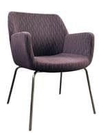 Steelcase Bindu Mid-back Guest Chair (Purple Pattern/Chrome)