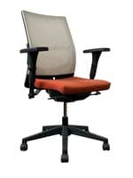Groupe Lacasse United Saggio Ergonomic Task Chair (White/Orange)