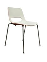 Falcon Lucky 4 Leg Chair (Orange/Chrome)
