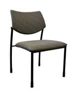 Gunlocke Guest Stack Chair (Grey Pattern/Black)