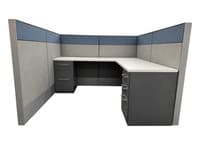 Haworth Compose Workstation 6' D x 6' W x 50" H (Silver)