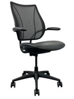 Humanscale Liberty Task Chair (Black Leather/Black)