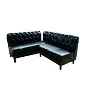 Black Tufted L-Shape Sectional