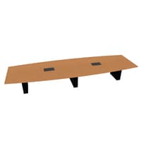 Boat-Shaped Conference Table